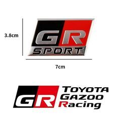 GR SPORT トヨタ TOYOTA GAZOO Racing アルミ エンブレム ステッカー バッジ バッチ TRDの画像