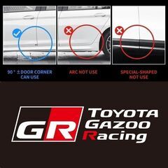 2点セット GR SPORT トヨタ TOYOTA GAZOO Racing ドアコーナープロテクター コーナーガード シリコン ステッカー クリアー 透明 TRDの画像