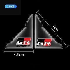 2点セット GR SPORT トヨタ TOYOTA GAZOO Racing ドアコーナープロテクター コーナーガード シリコン ステッカー クリアー 透明 TRDの画像