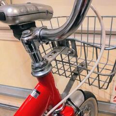 美品☆真っ赤でおしゃれな16インチ子供用自転車♪ 補助輪外したあとのスタンド付き！の画像