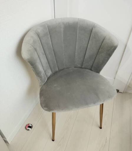 【定価9,999円】グレー灰色 くすみカラー アジャスター付き ベルベット生地 ネイルサロン 美容室　まつ毛エクステ　エステサロン