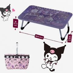 KUROMI 折りたたみテーブル&ひんやりバスケット ピンク①