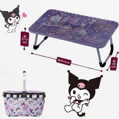 KUROMI 折りたたみテーブル&ひんやりバスケット パープル②
