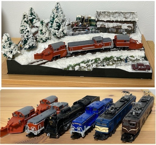 【Nゲージ】冬景色ジオラマ車両セット