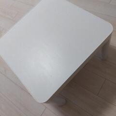 白いローテーブル　炬燵機能付き　布団セット