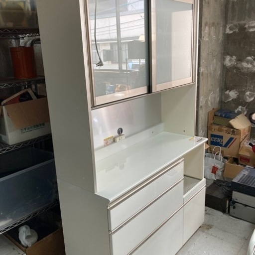 【お年玉商品】Pamouna 食器棚 パモウナ ホワイト（ID86）