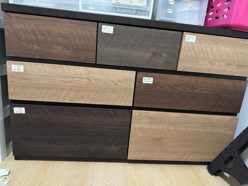 ニトリ　木のチェスト　美品　　取りに来てくれる方