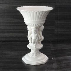 【お取引き 決まりました】アンティーク調 エンジェル プランター/花瓶 フラワーベース 2点セット オブジェ インテリア 雑貨【中古】JN9011SAIの画像