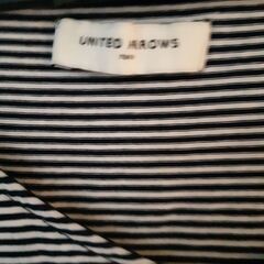 【美品】UNITED ARROWS　ボーダー　フレンチスリーブ　ロングワンピースの画像