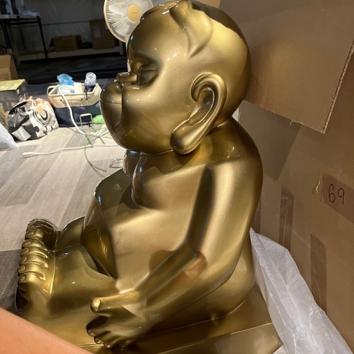 超美品高級ビリケン大ゴールドラメ