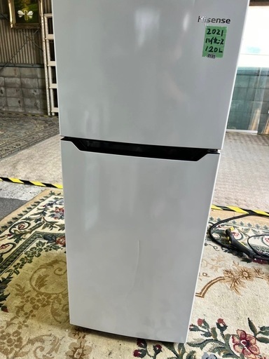 No.0131  21年ハイセンス冷蔵庫120L  配送無料❗️