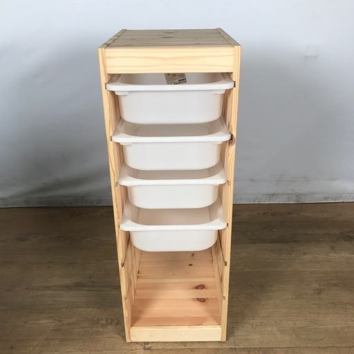 115 IKEA イケア  TROFAST トロファスト 引き出し4段付 (222370)
