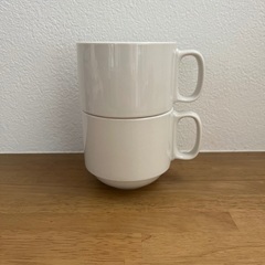 スタッキング　マグカップ　白　新品の画像