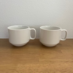 スタッキング　マグカップ　白　新品