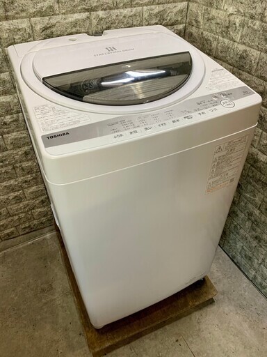 【美品】大阪送料無料★3か月保障付き★洗濯機★2021年★東芝★6kg★AW-6G9★S-496