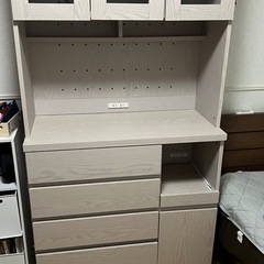 【配送可能】LOWYA(ロウヤ)キッチンボード【90cm】ホワイ...