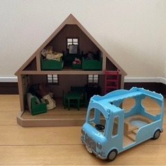 シルバニアファミリー　 おうち　人形　家具　バス　セットの画像