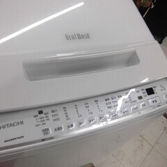 洗濯機 7.0kg 2021年製 日立 ビートウォッシュ BW-V70G ホワイト 全自動 家電 7kg HITACHI 苫小牧西店の画像