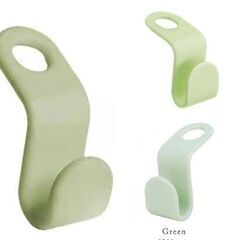 ハンガー連結用フック 10個セット（新品）グリーンの画像
