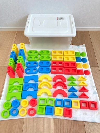 シリコンブロックセット 欠けあり 79ピース 収納ケース付き