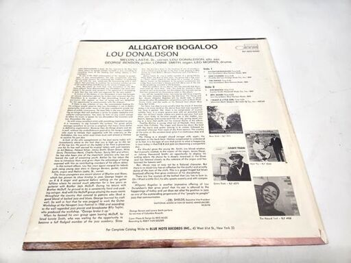 LP ルー・ドナルドソン アリゲーター・ブーガルー BLUE NOTE BST 84263 レコード LOU DONALDSO ALIGATOR BOGALOO 札幌市 平岸店