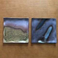 未使用半右衛門　窯　陶器角皿2点