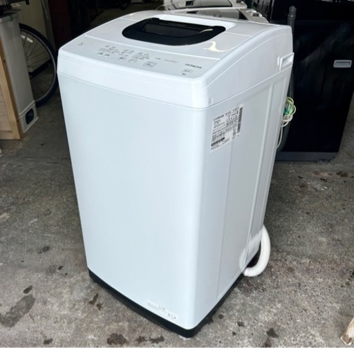 札幌市内配送可 美品 22年製 日立 HITACHI 5kg 全自動洗濯機 NW-50G-W 