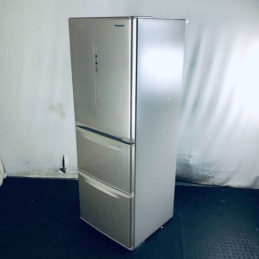 ID:rf00080 【自社配送エリア内限定】パナソニック Panasonic 冷蔵庫 ファミリー 中古 2019年製 3ドア 335L ゴールド ファン式 右開き NR-C340C-N  【リユース品：状態C】【送料無料】【設置費用無料】