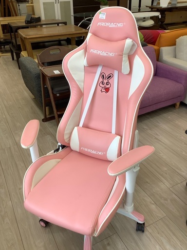 PRORACING ゲーミングチェア（ピンク×ホワイト）のご紹介！（トレファク寝屋川）