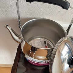 ステンレス製広口ケトル4L 未使用品【値下げしました】の画像