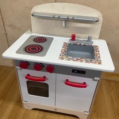 子供 おままごと キッチン 台所 おもちゃ 木製 中古品 の画像