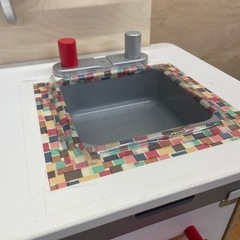 子供 おままごと キッチン 台所 おもちゃ 木製 中古品 の画像