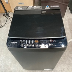 ハイセンス　全自動洗濯機 5.5kg HW-G55EK 2021年 ブラック  風乾燥 