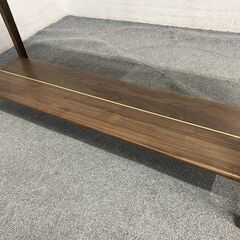 YESWOOD コンソールテーブル 無垢材 ウォールナット 幅120/奥行き35cm リビング 玄関 クラシック モダン 収納 中古家具 店頭引取歓迎 R8673の画像