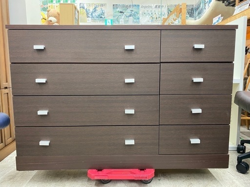 【愛品館 江戸川店 衣類収納】中村敬木工 4段 ローチェスト ID:155-051446-007