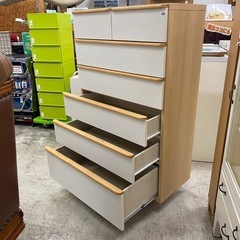 【愛品館 江戸川店 衣類収納】NITORI（ニトリ）6段 ハイチェスト ID:155-051446-007の画像