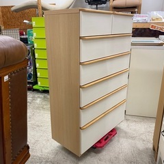 【愛品館 江戸川店 衣類収納】NITORI（ニトリ）6段 ハイチェスト ID:155-051446-007の画像