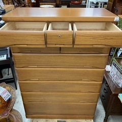 【愛品館 江戸川店 衣類収納】サンウッディ 7段 ハイチェスト ID:155-051444-007の画像