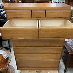 【愛品館 江戸川店 衣類収納】サンウッディ 7段 ハイチェスト ID:155-051444-007の画像