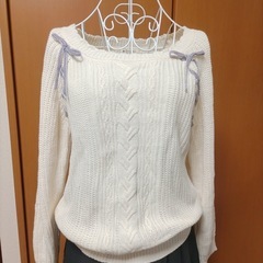 アクシズファム 編み上げニットプルオーバー