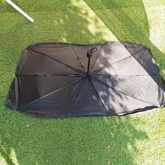 Lサイズ 傘式 サンシェード 収納ケース付き 折り畳み 車内 日除け コンパクトの画像