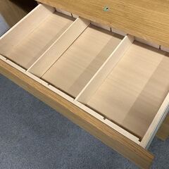 無印良品/MUJI 木製カップボード 120cm 天然木 オーク材 キッチンボード MUJI 食器棚 収納家具 中古家具 店頭引取歓迎 R8677の画像