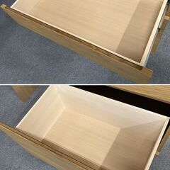 無印良品/MUJI 木製カップボード 120cm 天然木 オーク材 キッチンボード MUJI 食器棚 収納家具 中古家具 店頭引取歓迎 R8677の画像
