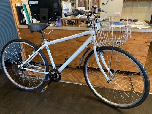 【前後タイヤ・チューブ新品！】6段変速　27インチシティクロス　ホワイト