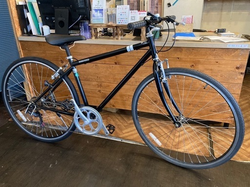 【チェーン新品！】6段変速　700×28cクロスバイク　マットブラック