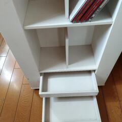 ★今週木曜まで！回転式CD DVDラック 雑誌 レコード 雑誌等ディスプレイ 小物入れ引き出しの画像