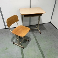 学校 教室 机 勉強机 椅子 2セット 学童デスク