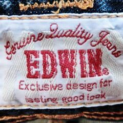 EDWIN 4519 XV　サイズ28　ヴィンテージ　ラベル牛革デニムハーフパンツ　シンチバック メンズ　ジーパン　人気アイテム　エドウィンの画像