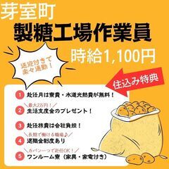 【日払い・週払い可】短期でガッツリ稼ぎたい方に！製糖工場作業員募...
