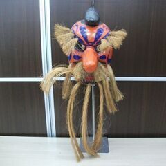 天狗 張子 お面 壁掛け 置物 幅17.5x奥行19x高さ60cm 縁起物 魔除け 伝統工芸 オブジェ 苫小牧西店の画像